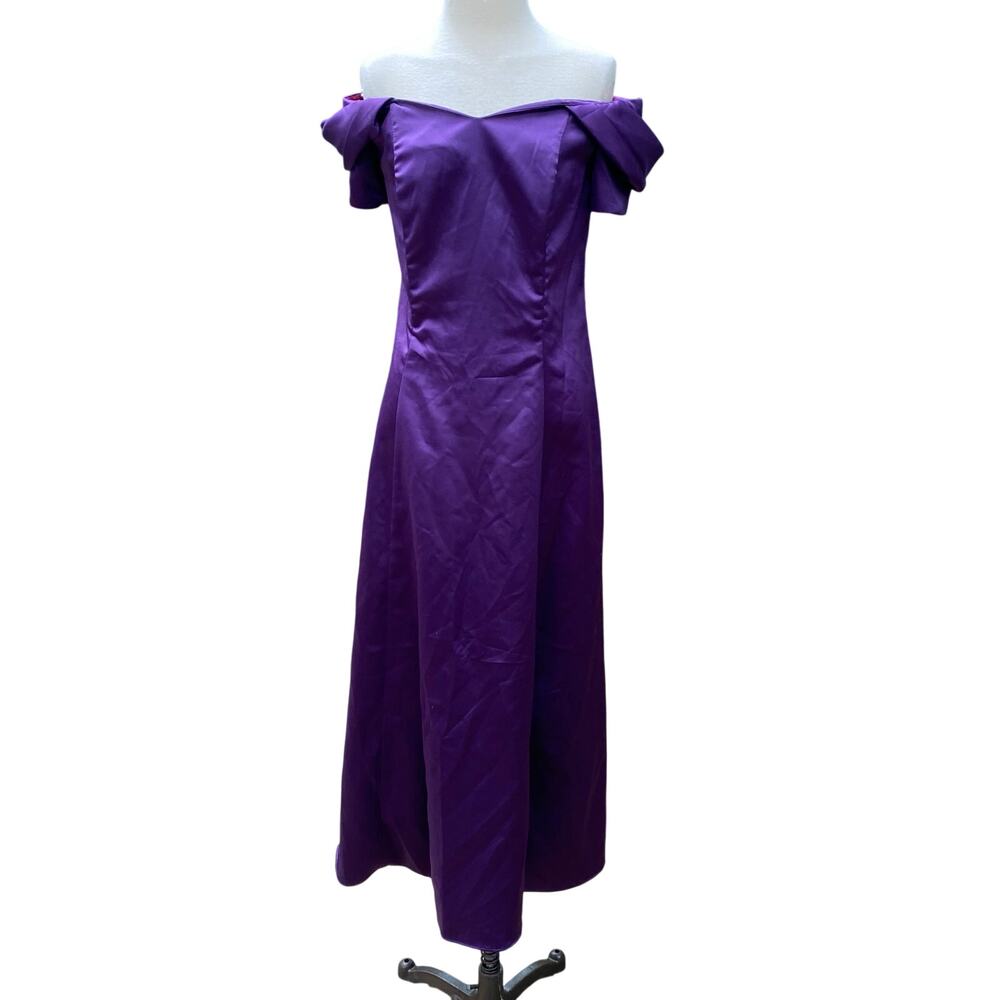 Vintage Jessica McClintock For Gunne Sax Purple Formal Dress Plus-size 16 womens